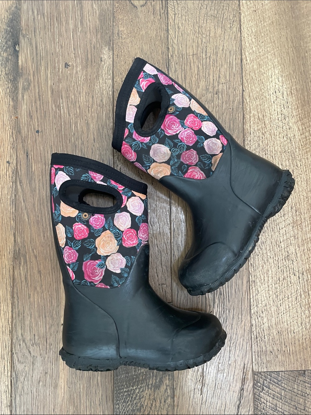 Bogs waterproof vintage rose boots girl 10